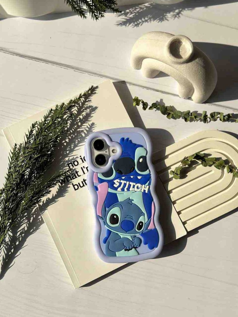 قاب ملودی کیس طرح استیچ و آنجل عاشقانه 3D