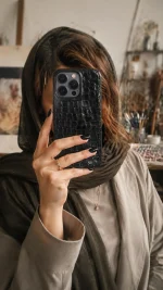 قاب Kajsa Black Croco Elite