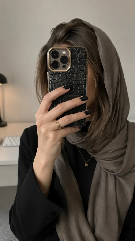 قاب Kajsa Black Croco Elite